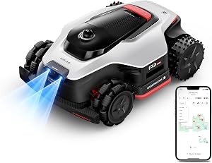 DREAME LiDAR 5000 Robot Lawn Mower A3 AWD Pro Wire Free No RTK, 4WD for 38.7° Slopes, Dual